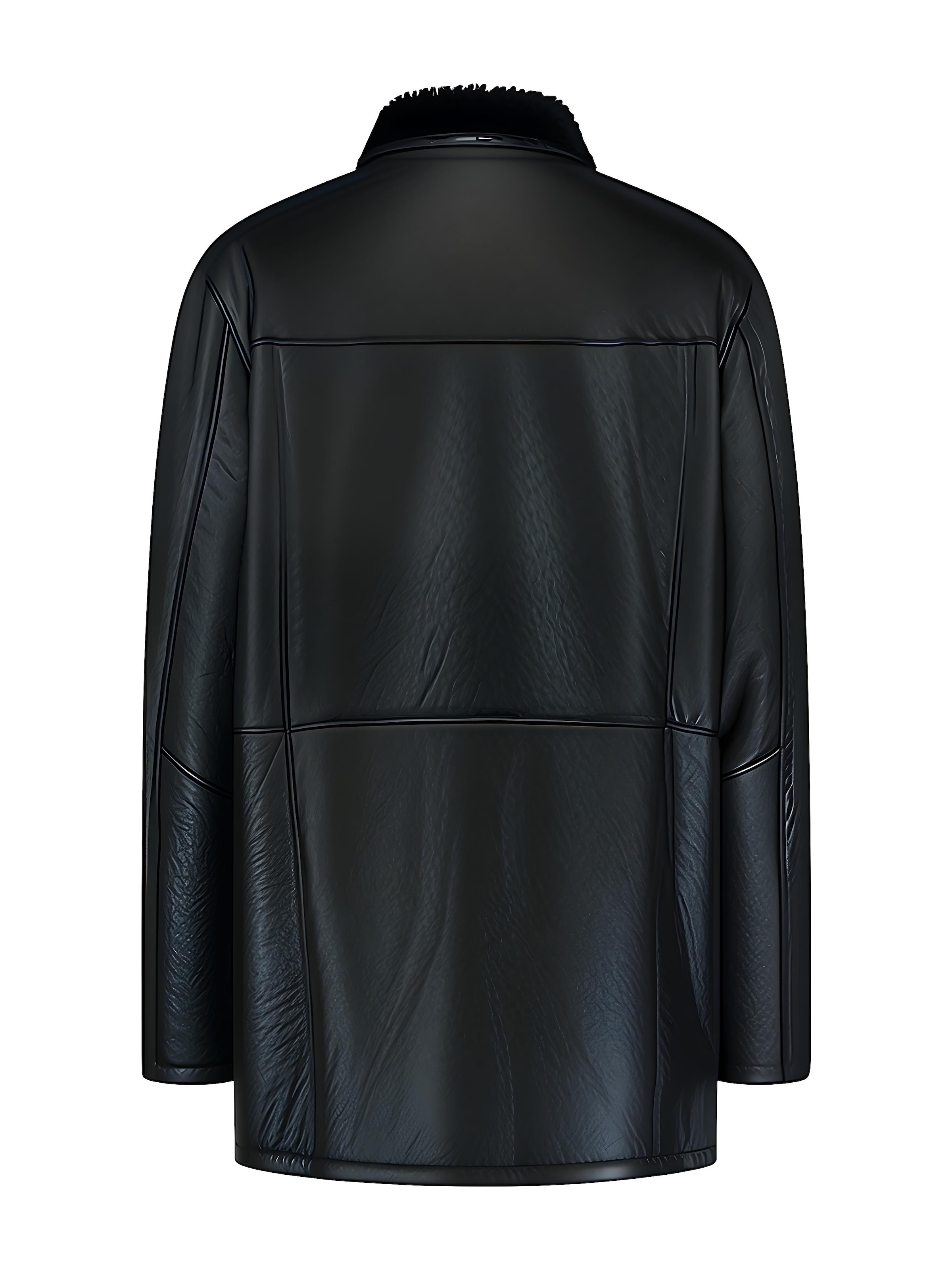 CYCAS D'OR Winter coat 'APPOLLO SHEARLING HERITAGE' in Black