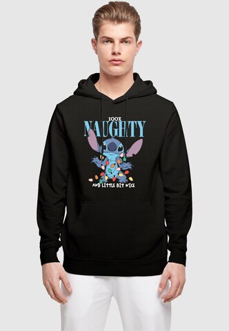 ABSOLUTE CULT Sweatshirt 'Lilo And Stitch - Naughty And Nice' in Zwart: voorkant