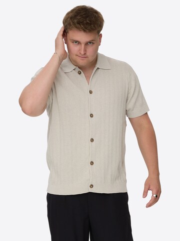 Dxnmxrk Trui 'DXFardin' in Grijs: voorkant