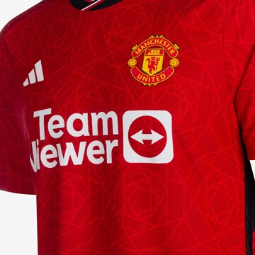 T-Shirt fonctionnel 'Manchester United 2023/2024' ADIDAS PERFORMANCE en rouge