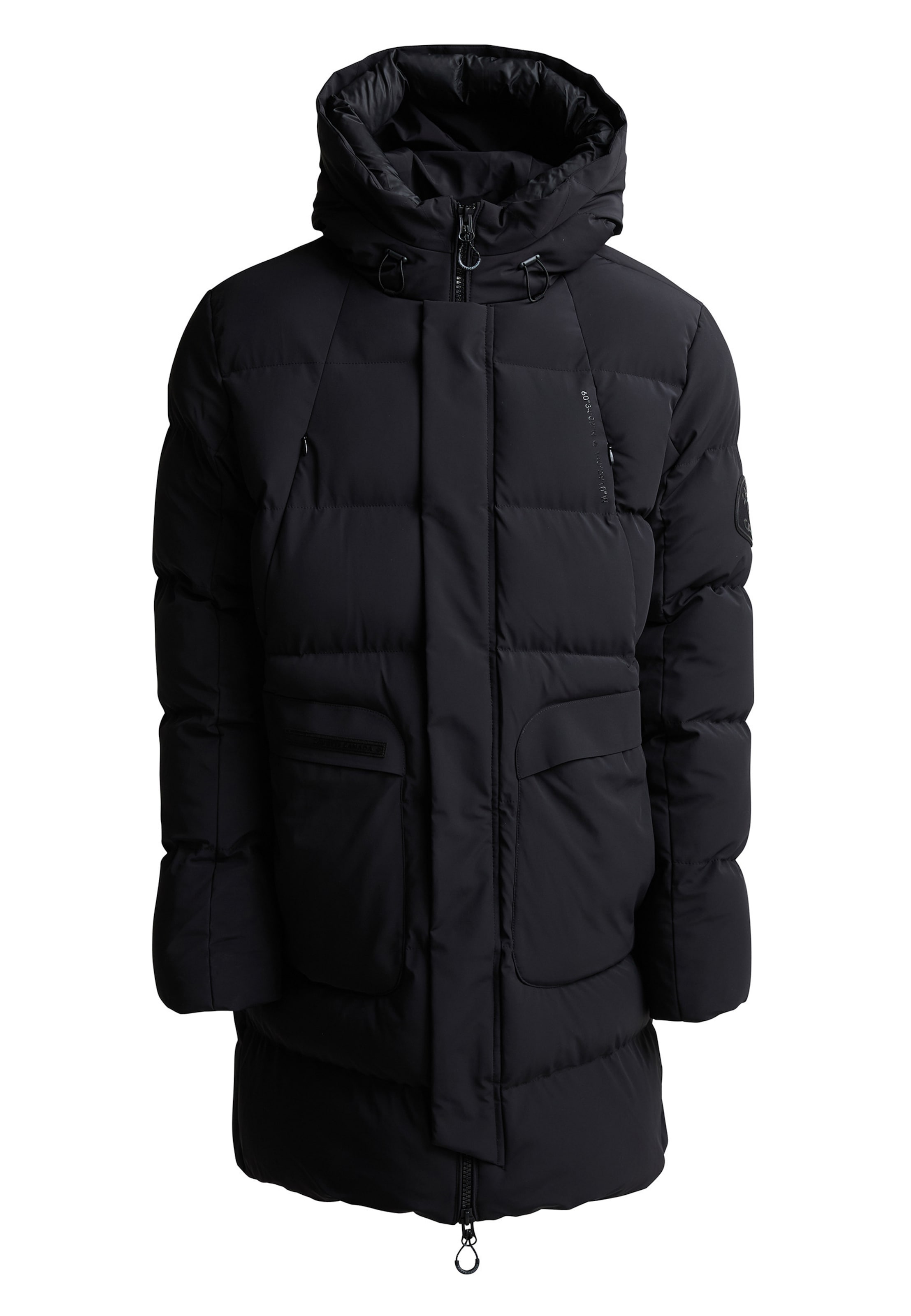 Manteau d’hiver 'Amicca' Zavetti Canada en noir : devant