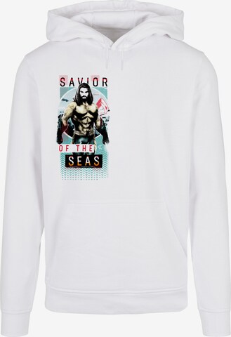 ABSOLUTE CULT Sweatshirt 'Aquaman - Saviour Of The Seas' in White: front