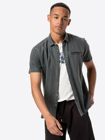 ESPRIT Regular fit Button Up Shirt in Grey: front