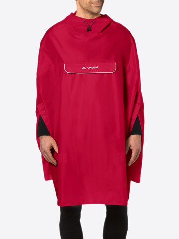VAUDE Poncho 'Valdipino' in Rot: Vorderseite