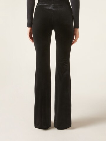 CALZEDONIA Flared Pants in Black