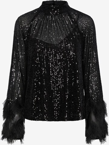 Y.A.S - Blusa 'FLOW' en negro: frente