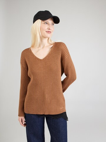 Calvin Klein Svetr 'BURAN' – hnědá: přední strana