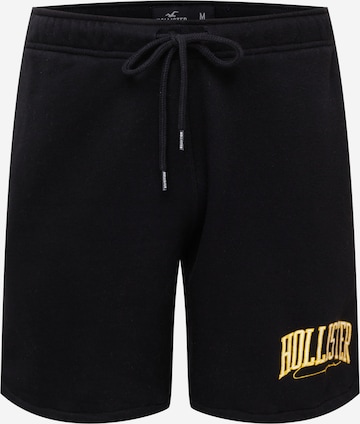 Regular Pantalon HOLLISTER en noir : devant