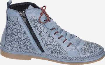 MANITU Lace-Up Ankle Boots in Blue