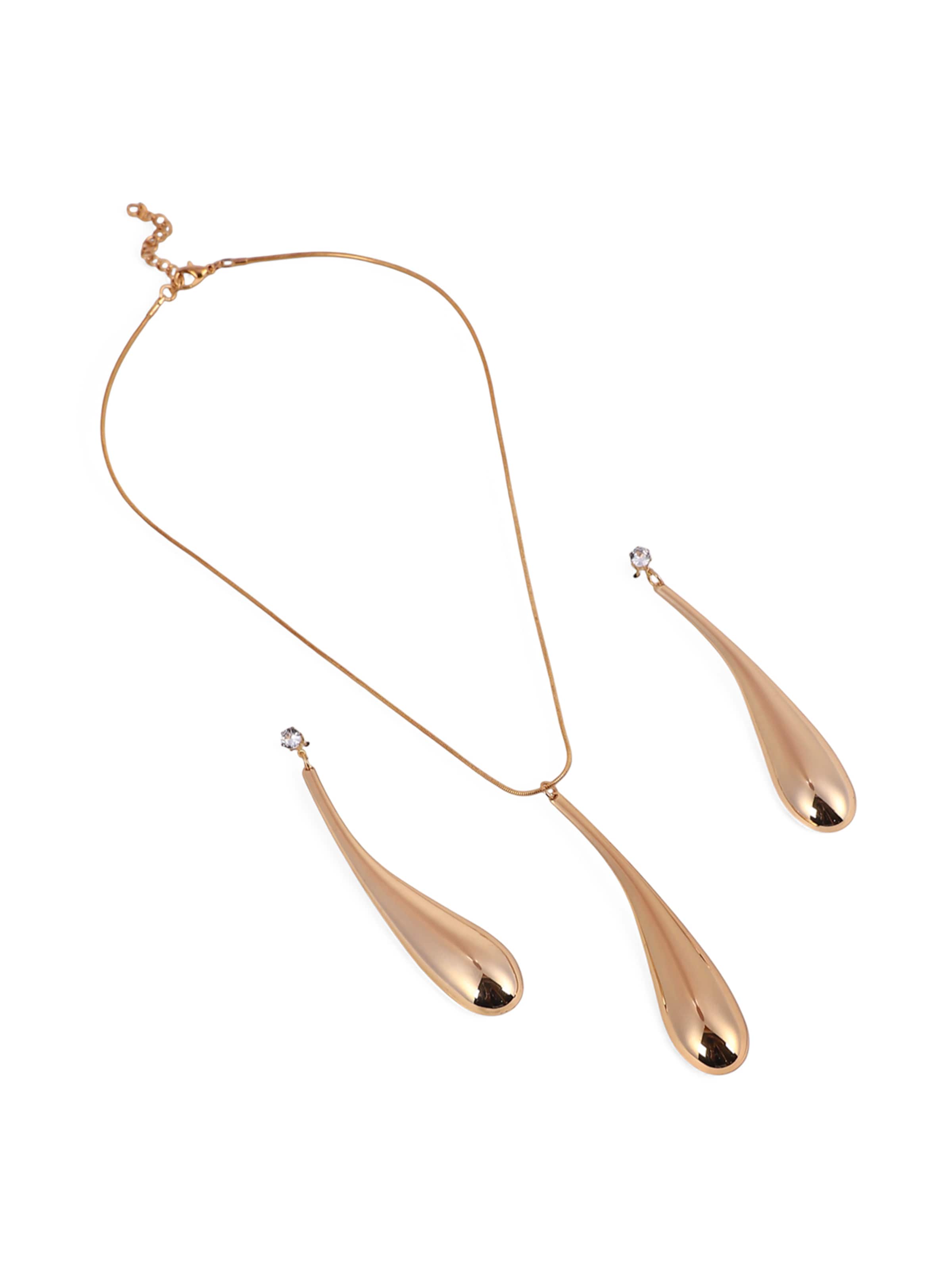 SOHI Sieraden set 'Amaira' in Goud: voorkant