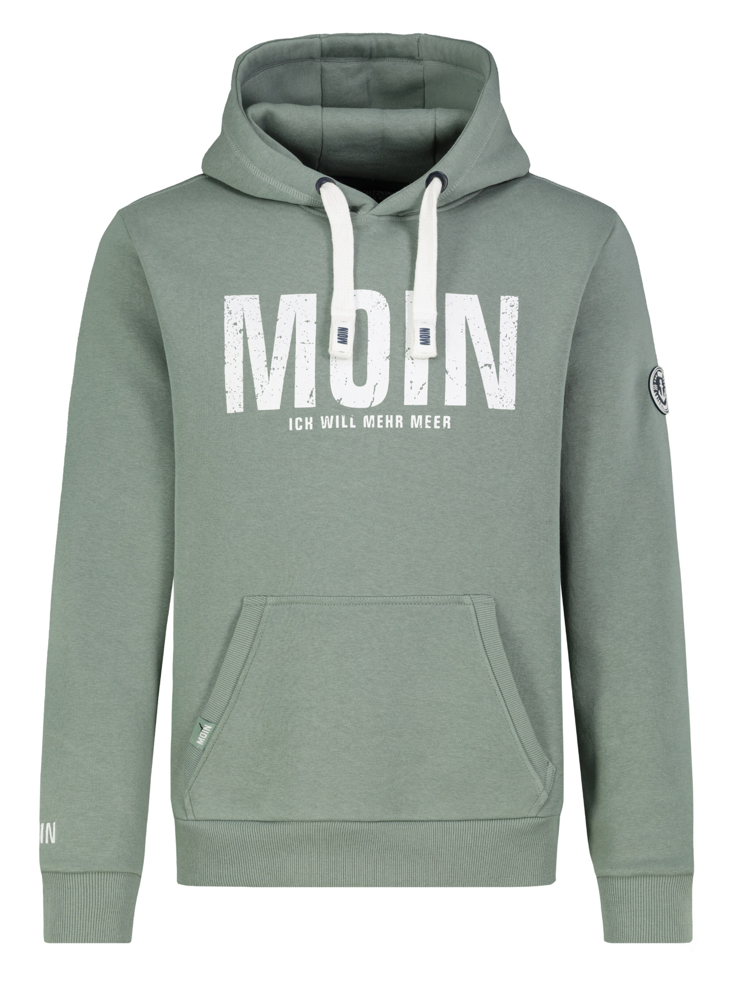 Eight2Nine Sweatshirt 'Moin' in Green: front