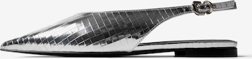 L37 HANDMADE SHOES Slipper 'THE MORNING AFTER JUNE' in Silber: Vorderseite