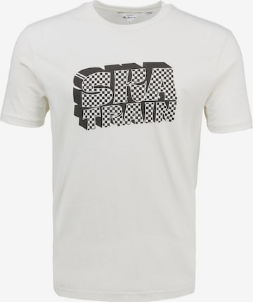 Ben Sherman Shirt 'Ska Type Print Tee' in Beige: voorkant