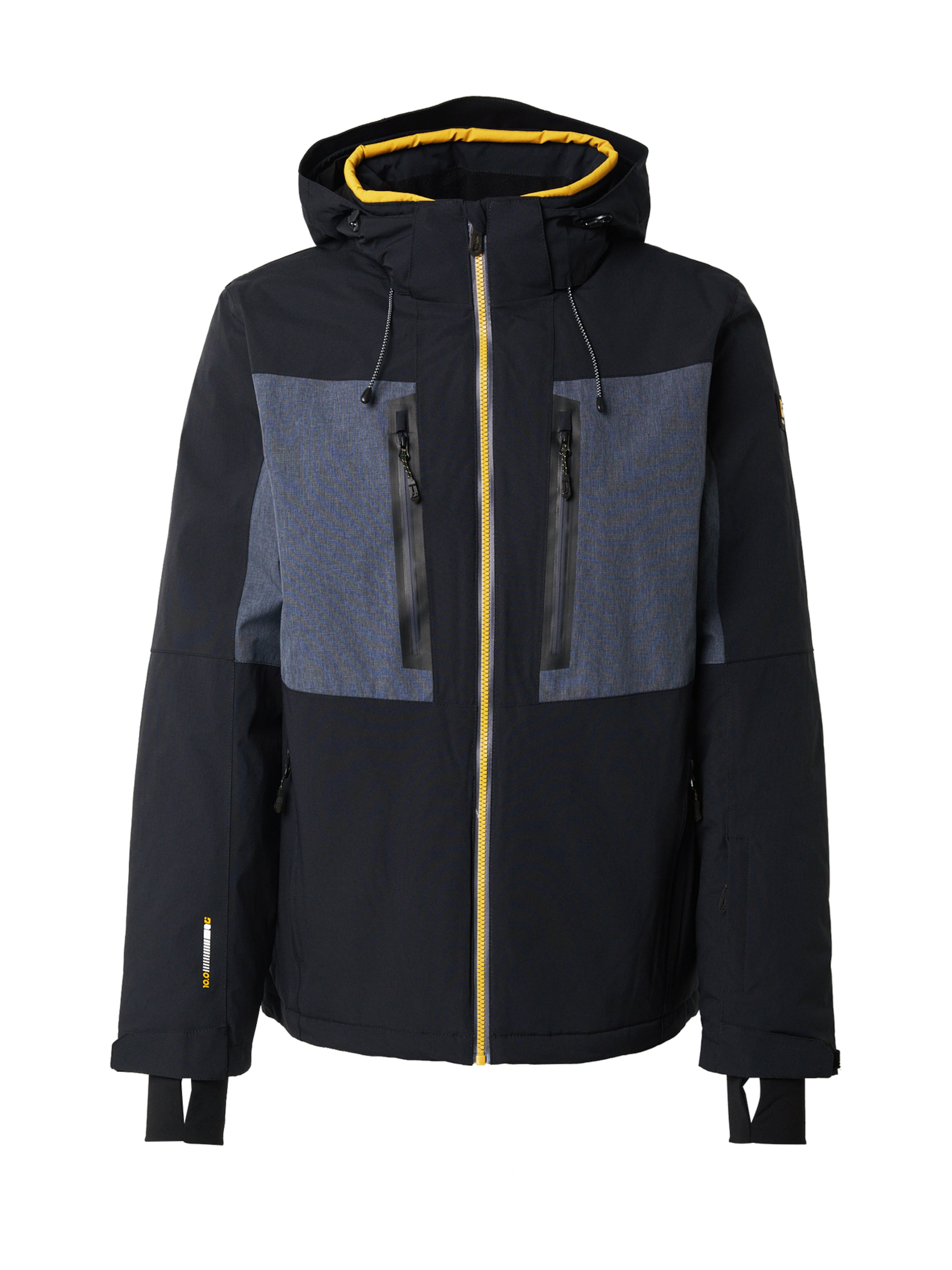 juoda KILLTEC Sportinė striukė &#x27;KSW 47&#x27;: priekis