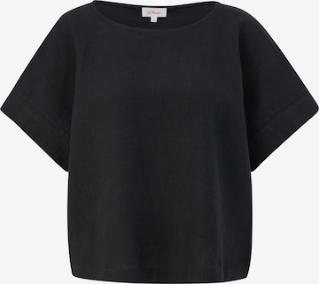 s.Oliver Blouse in Zwart: voorkant