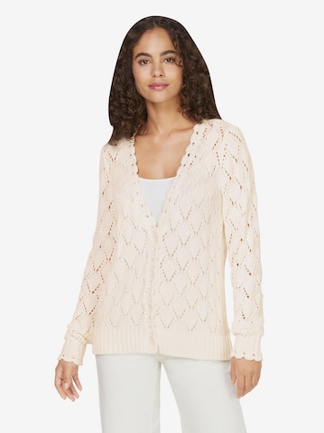 Linea Tesini by heine Knit Cardigan in Beige: front