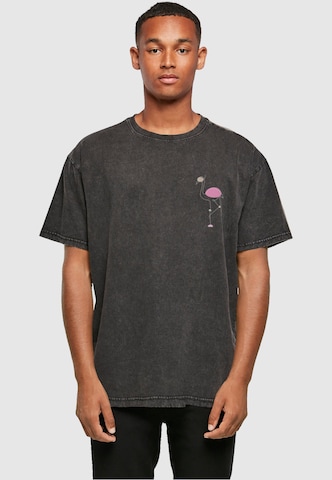 T-Shirt 'Flamingo' Merchcode en noir : devant