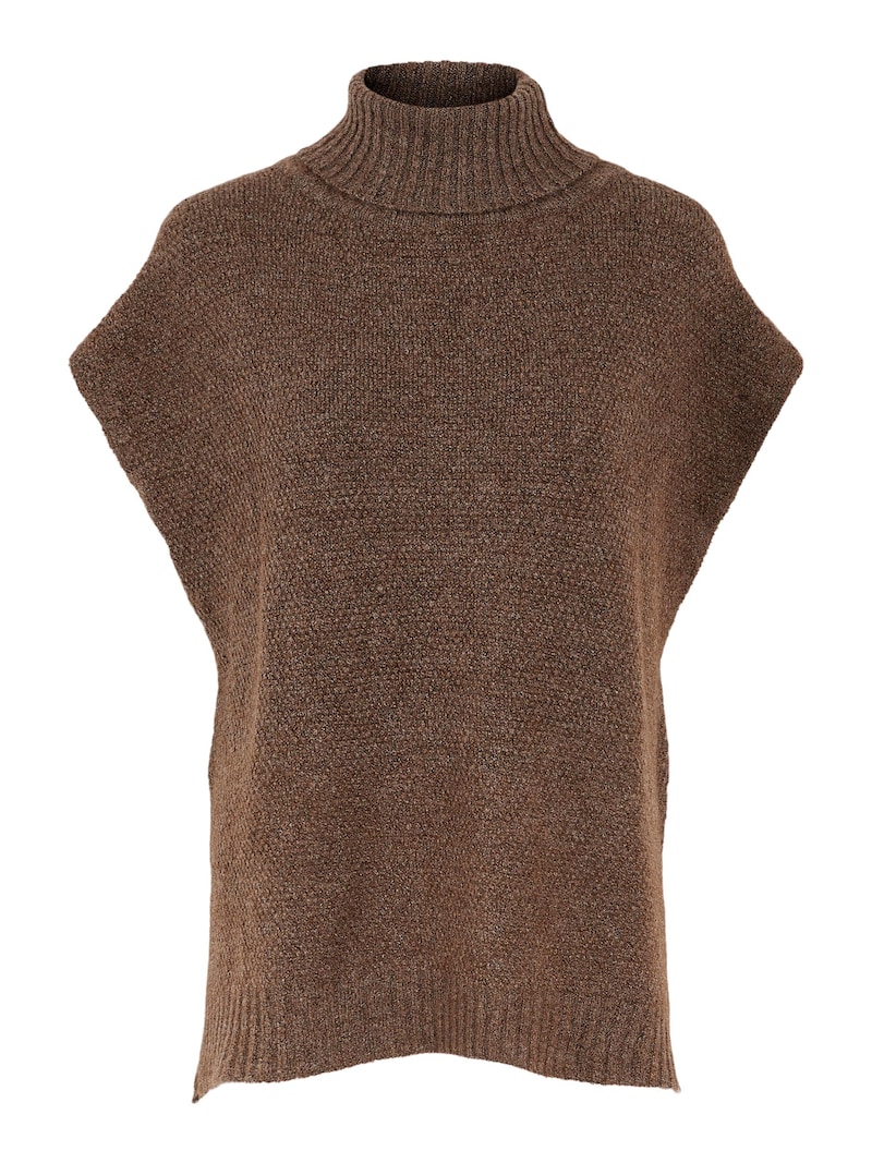 Sweaters & Knitwear PIECES Sweater vests Dark Brown