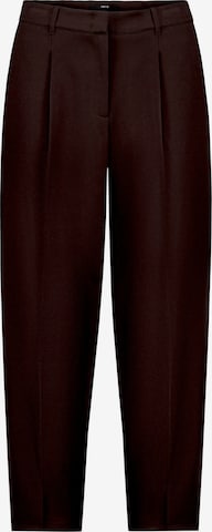 regular Pantaloni con pieghe di zero in marrone: frontale