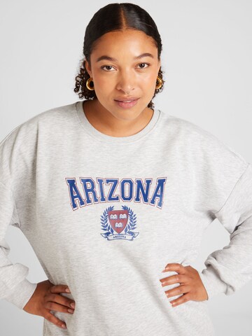 ONLY Carmakoma Sweatshirt 'CARCollege' in Grijs