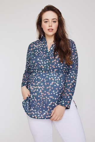 Ulla Popken Blouse in Blauw: voorkant