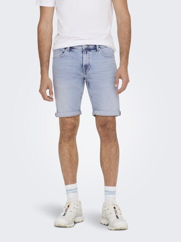 Only & Sons Slim fit Jeans 'ONSPly' in Blue: front