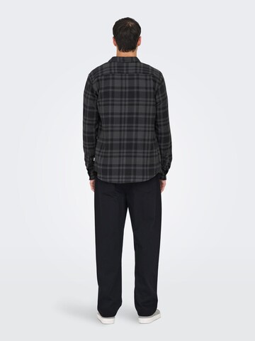 Only & Sons Slim fit Overhemd 'ONSGUDMUND' in Zwart