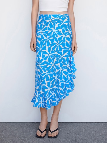 MANGO Rok 'Salinas' in Blauw: voorkant