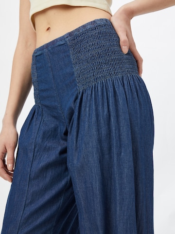 PULZ Jeans Wide Leg Haaremihousut 'Jill' värissä sininen