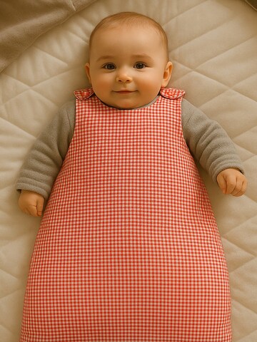 PAPATE - Saco de dormir 'Organic Cotton Winter Sleeping Bag' en naranja: frente