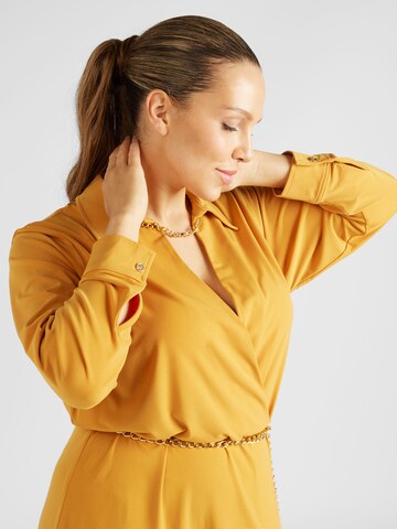 Michael Kors Plus Shirt dress in Yellow