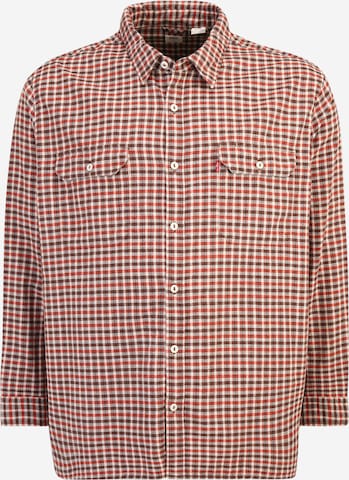 Levi's® Big & Tall Comfort Fit Hemd 'Jackson Worker Shirt' in Rot: predná strana