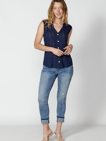 KOROSHI Bluza | modra barva
