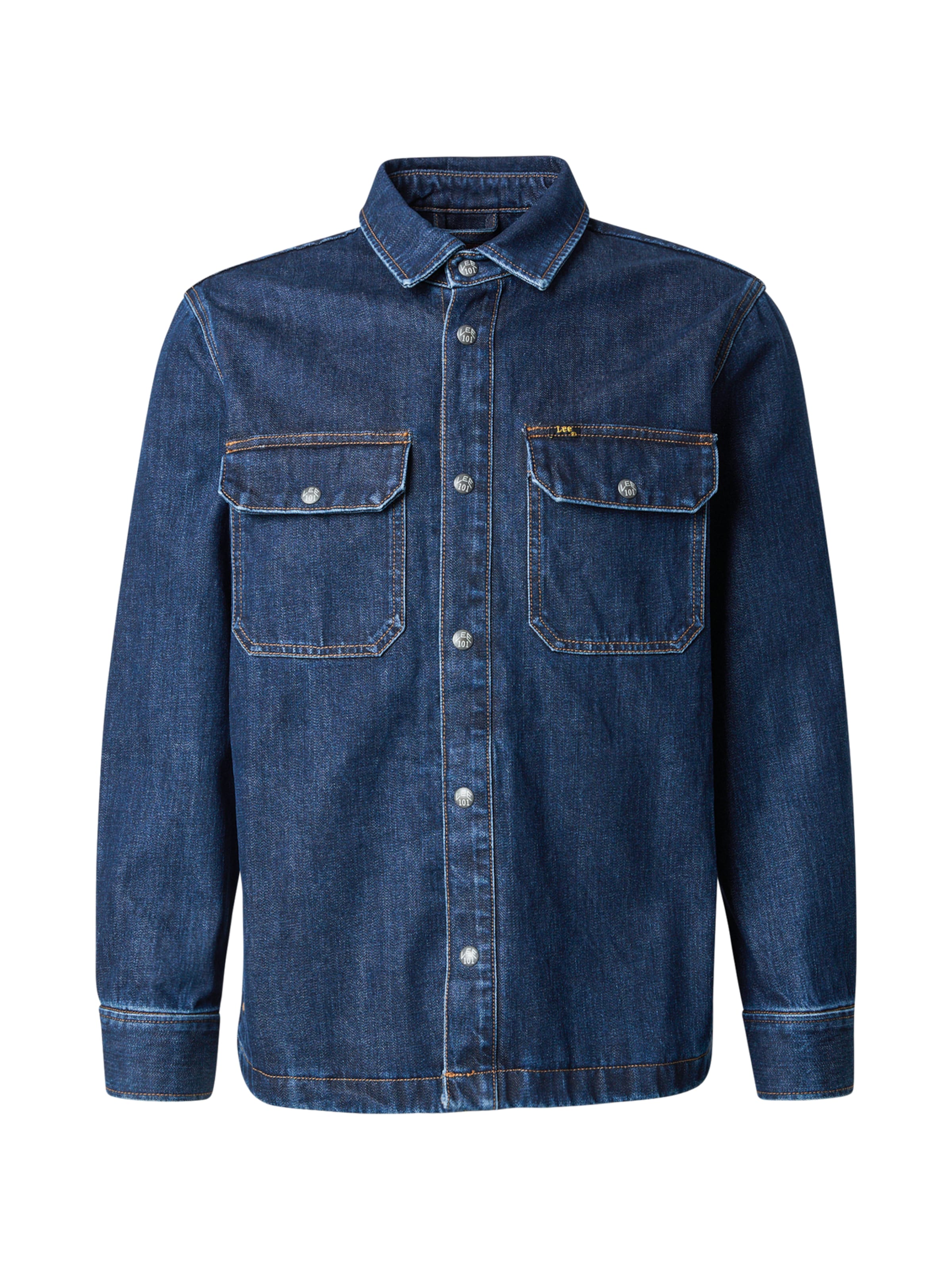 zils Lee Standarta piegriezums Krekls '101 OVERSHIRT': no priekšpuses