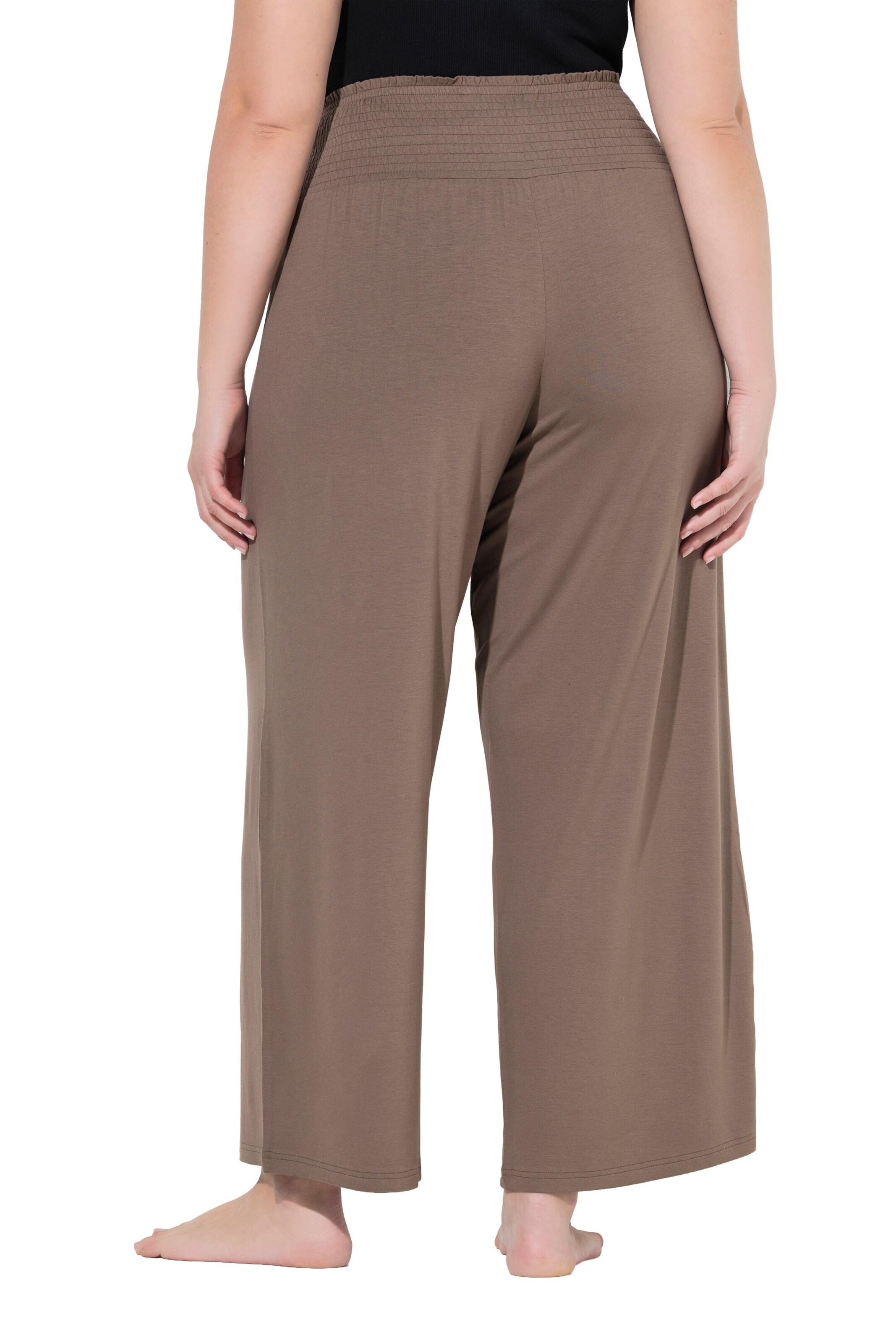 Ulla Popken Wide Leg Hose in Braun