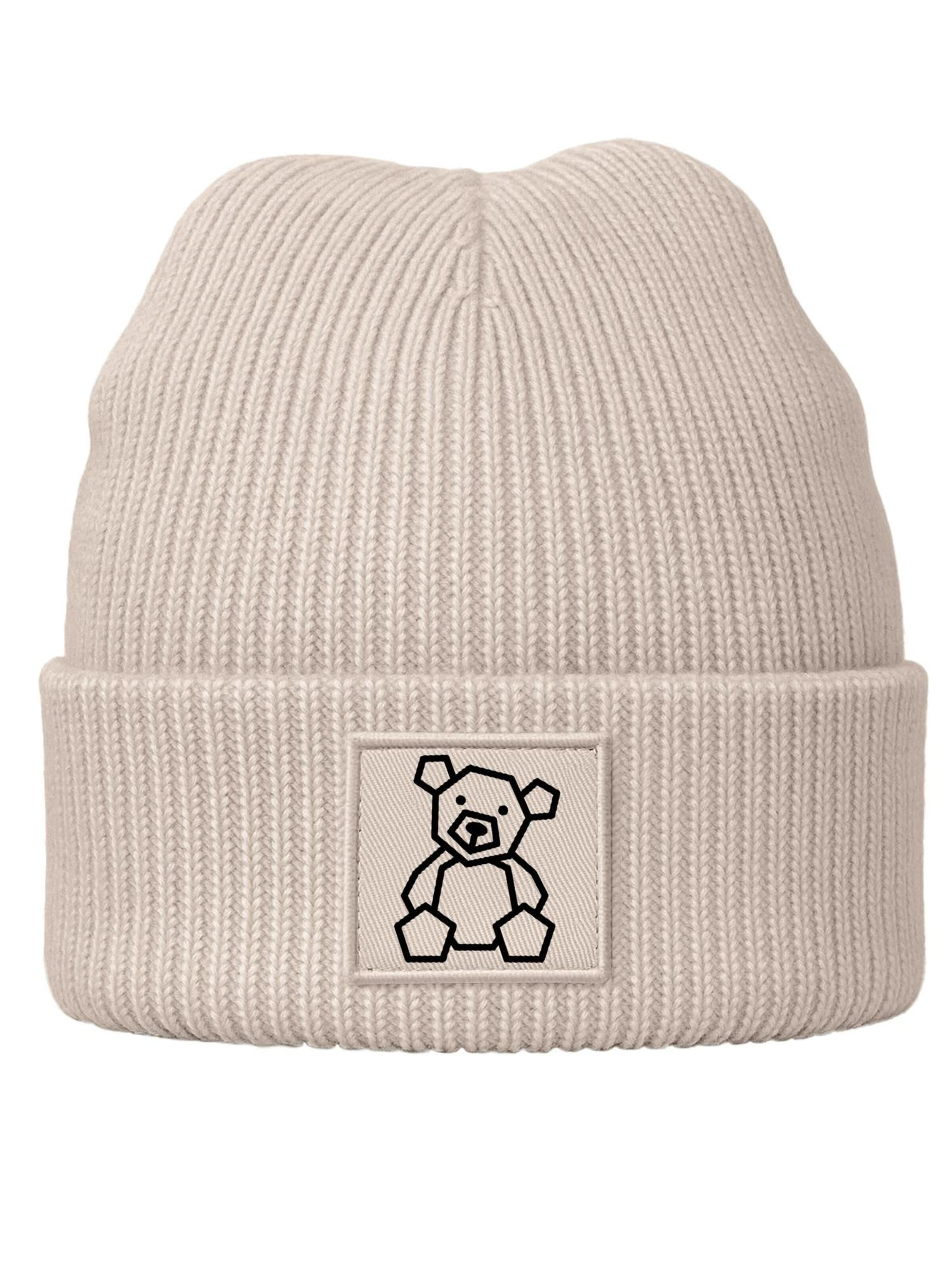 Neverless Mütze 'Teddy Polygon'‌‌‌‌‌‌‌‌‌ in Beige: Vorderseite