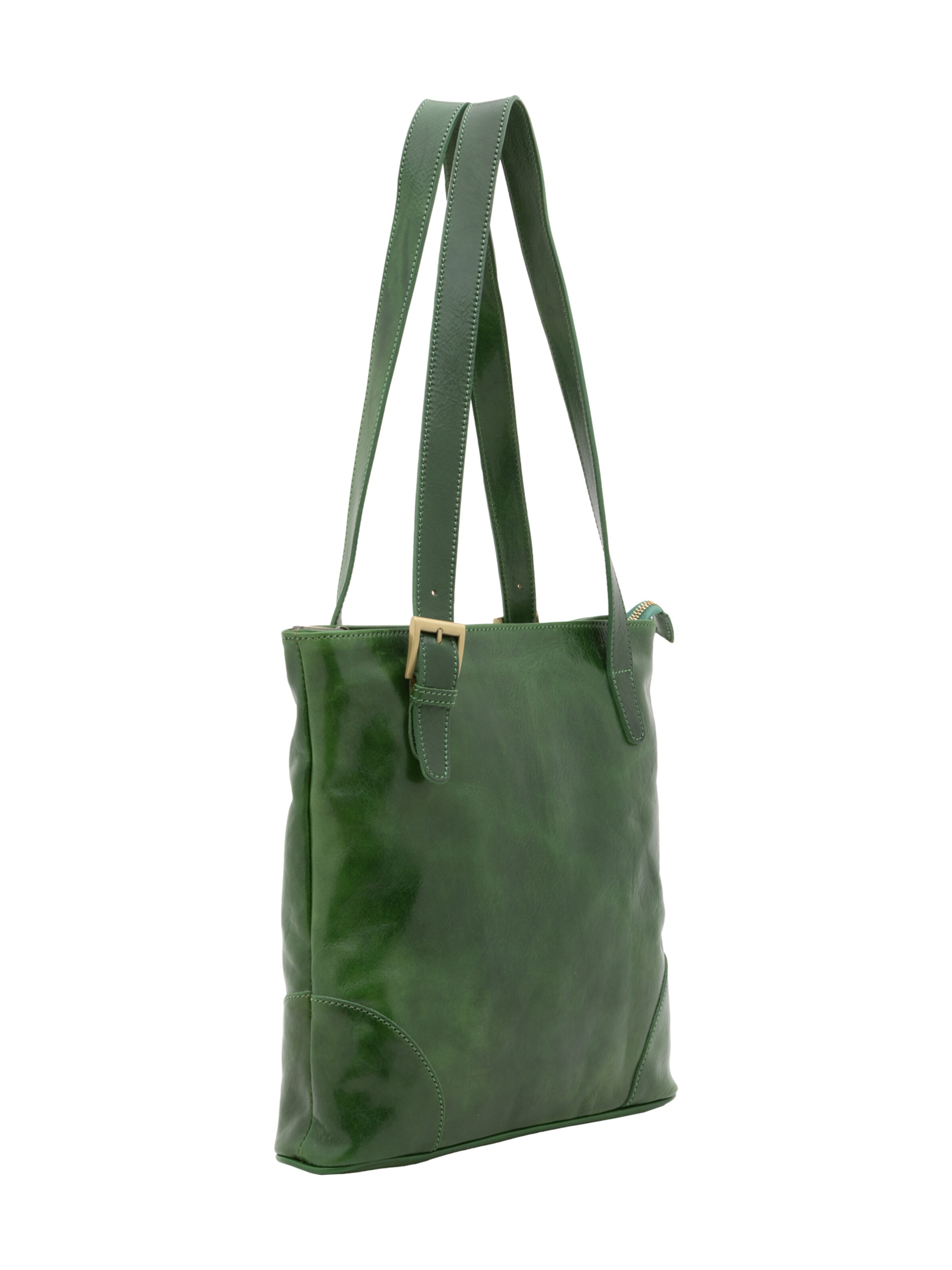 Borsa a spalla 'Borsa a Spalla Donna Pelle Vacchetta - Chiusura Zip' di I Fratelli in verde