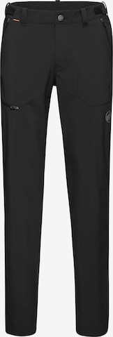 MAMMUT Slimfit Outdoor hlače 'Runbold' | črna barva: sprednja stran