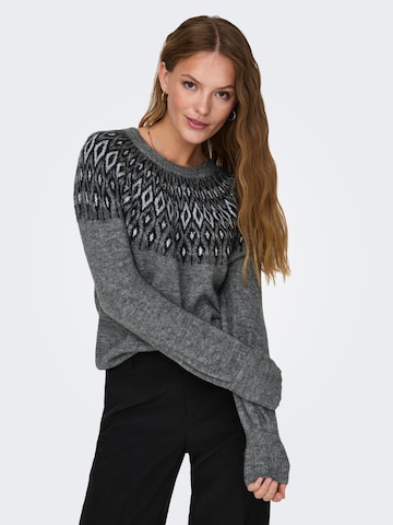 ONLY Пуловер 'Alina' в сиво
