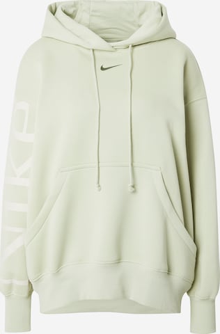 Nike Sportswear Dressipluus 'Phoenix Fleece', värv roheline: eest vaates