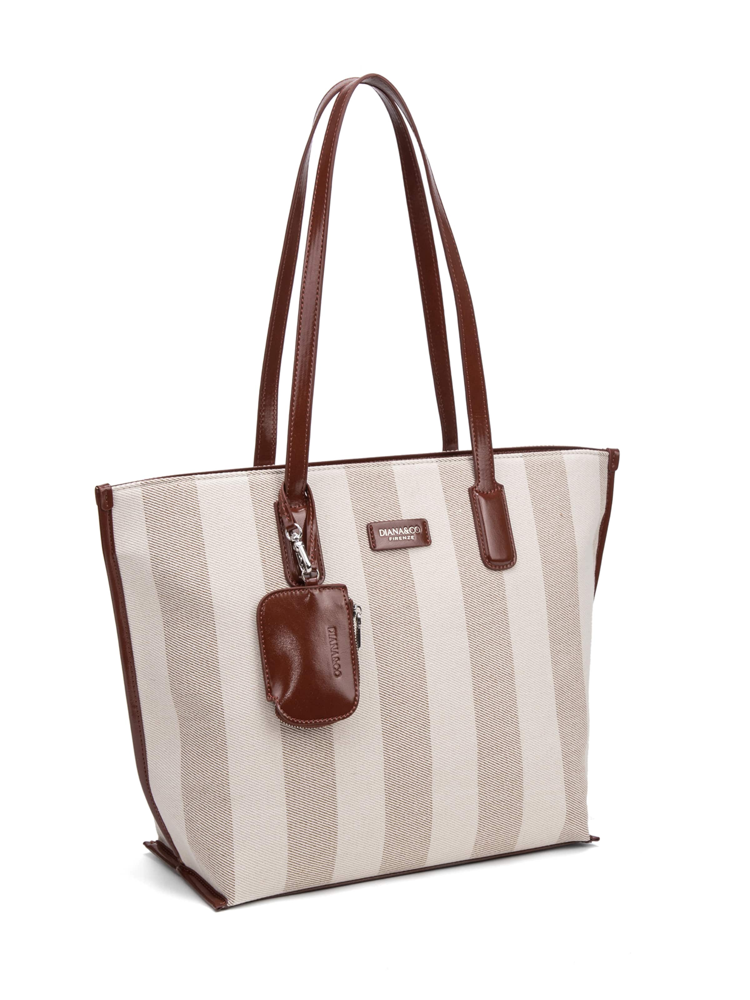 Shopper 'Borsa Shopper Donna Diana & Co Firenze - Righe e con Zip' di Diana&Co. in marrone