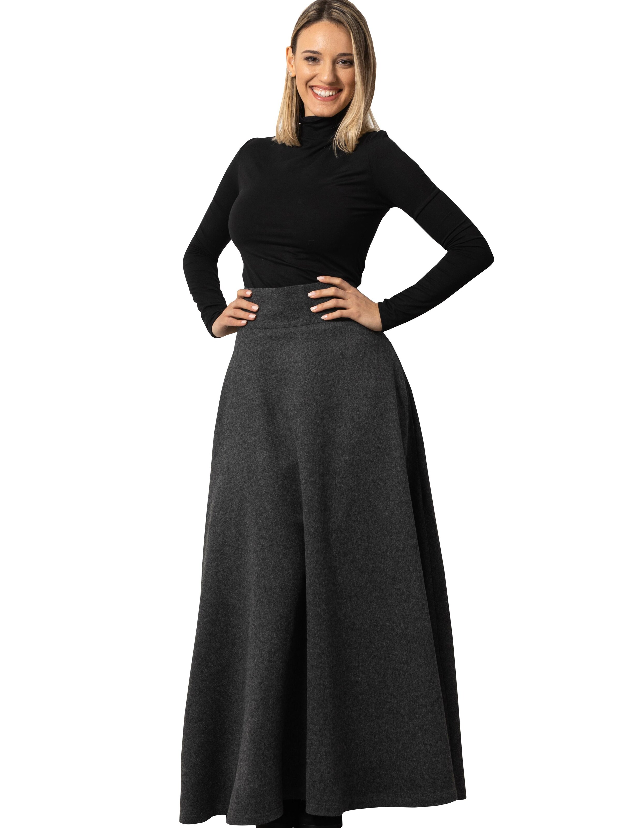 Gonna 'Magnolia' di Nikka Place in grigio