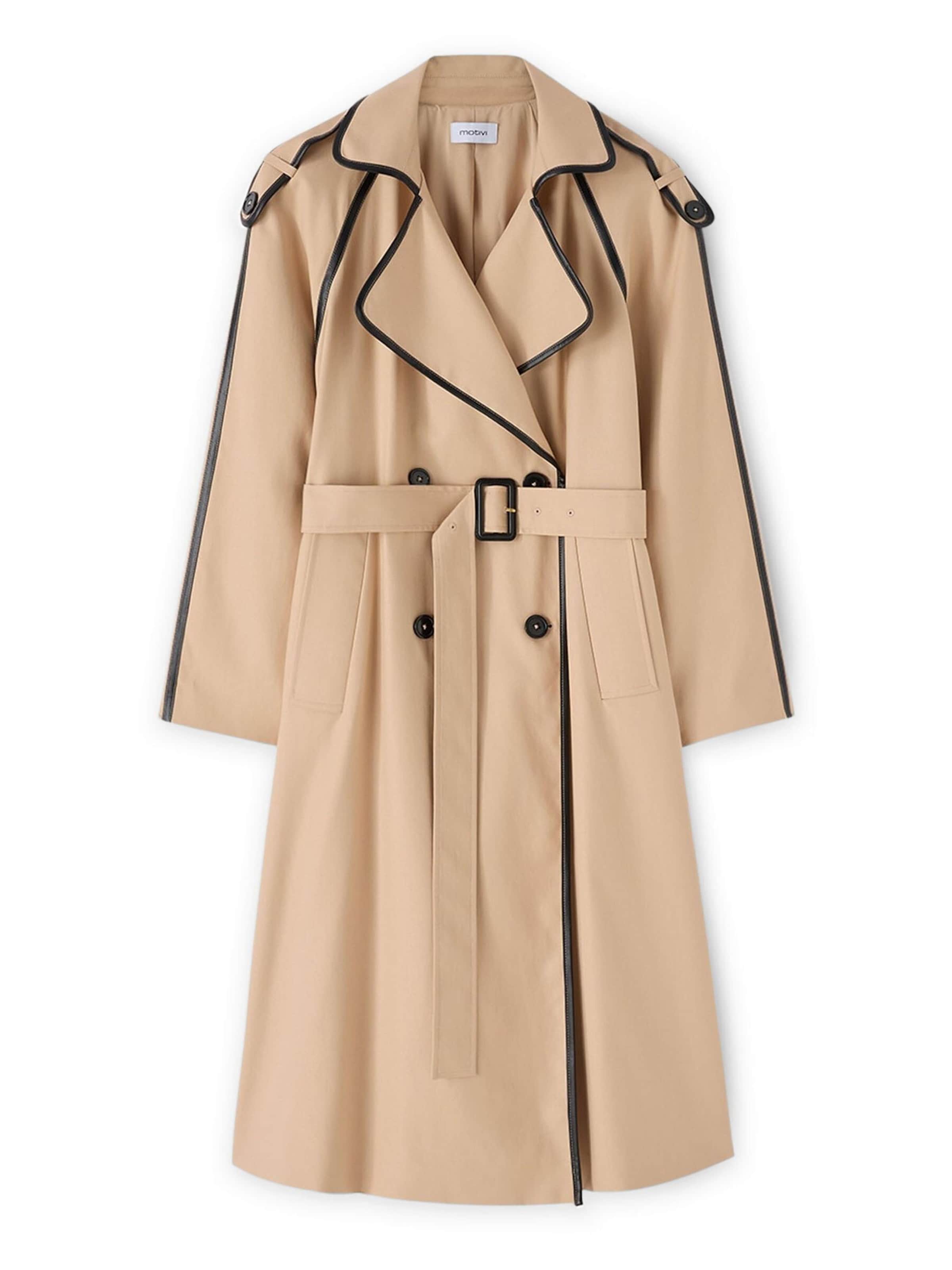 MOTIVI Winter coat in Beige: front