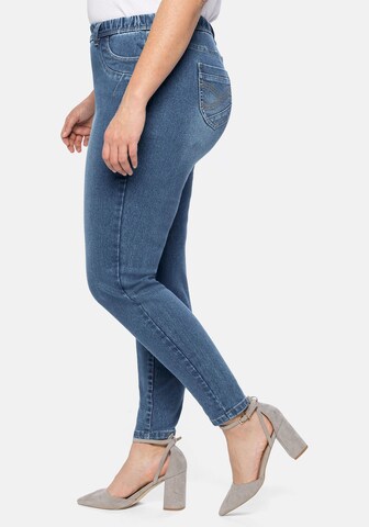 SHEEGO Skinny Jeggings - Modrá