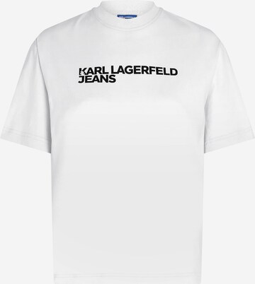 KARL LAGERFELD JEANS Тениска в бяло: отпред