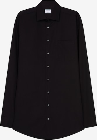 Chemise business SEIDENSTICKER en noir : devant