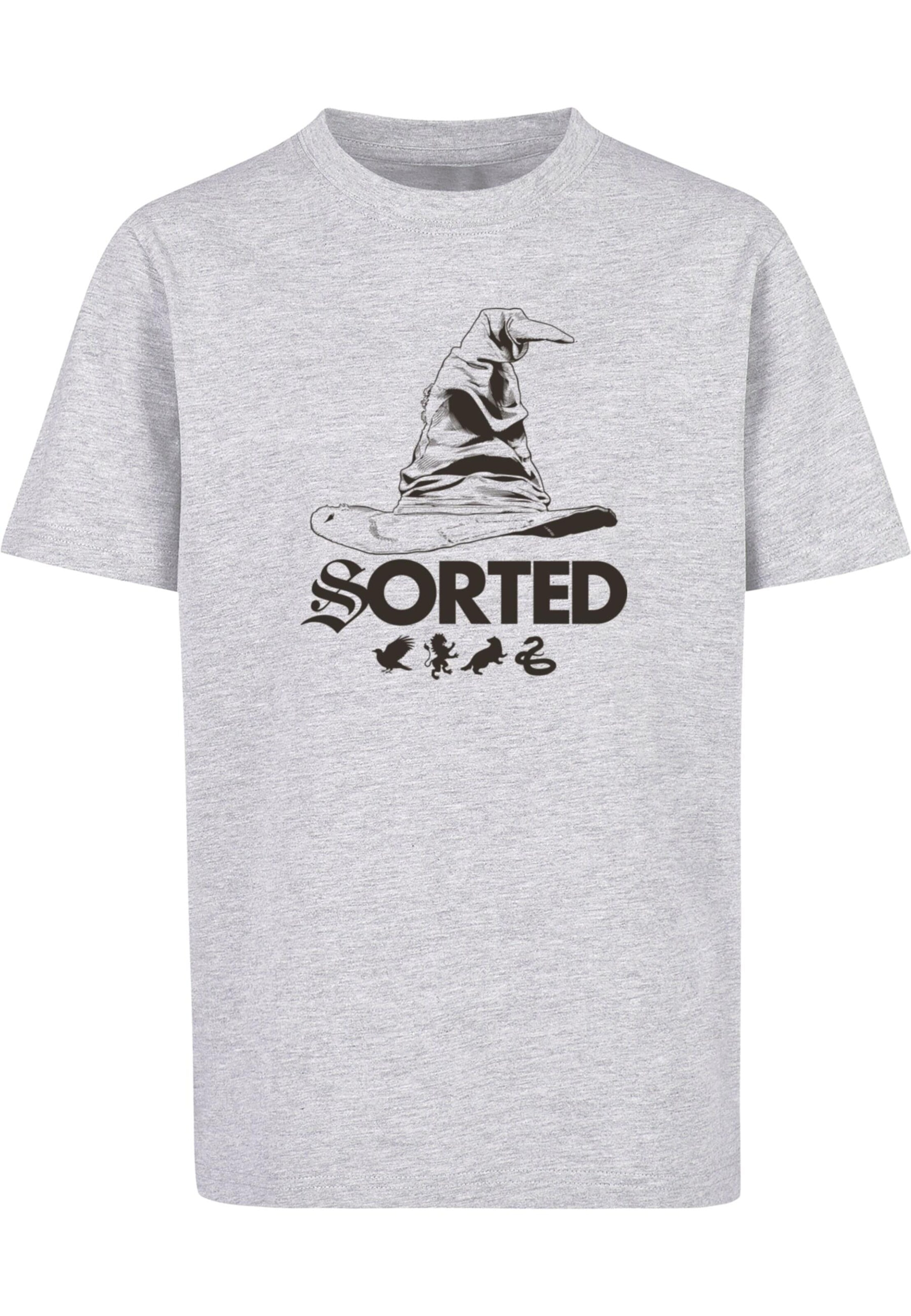 ABSOLUTE CULT T-Shirt 'Harry Potter - Sorting Hat' in Grau: Vorderseite