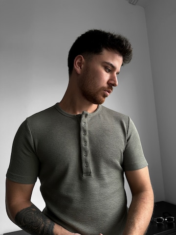 Kleidermafia Shirt 'Slim Fit Button' in Green