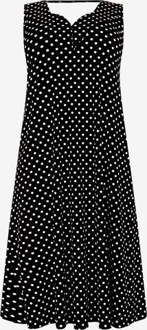 Robe ' Polka' Yoek en noir : devant