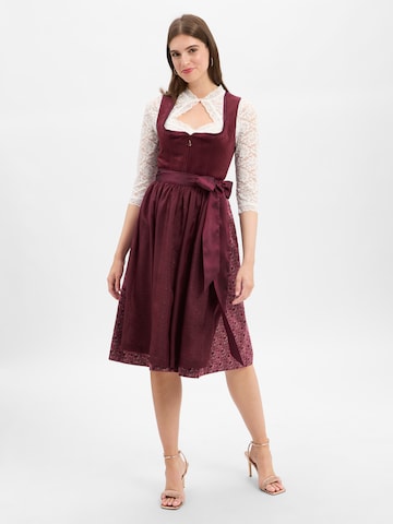 Dirndl Krüger Madl en rouge : devant